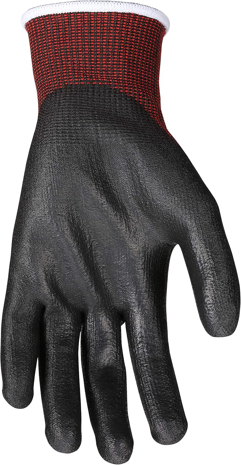 MCR Safety Gloves 90752S Cut Pro 15 Gauge Dyneema Diamond Work Gloves, Cut Protection Gloves with Polyurethane Coated Palm & Fingertips, Small