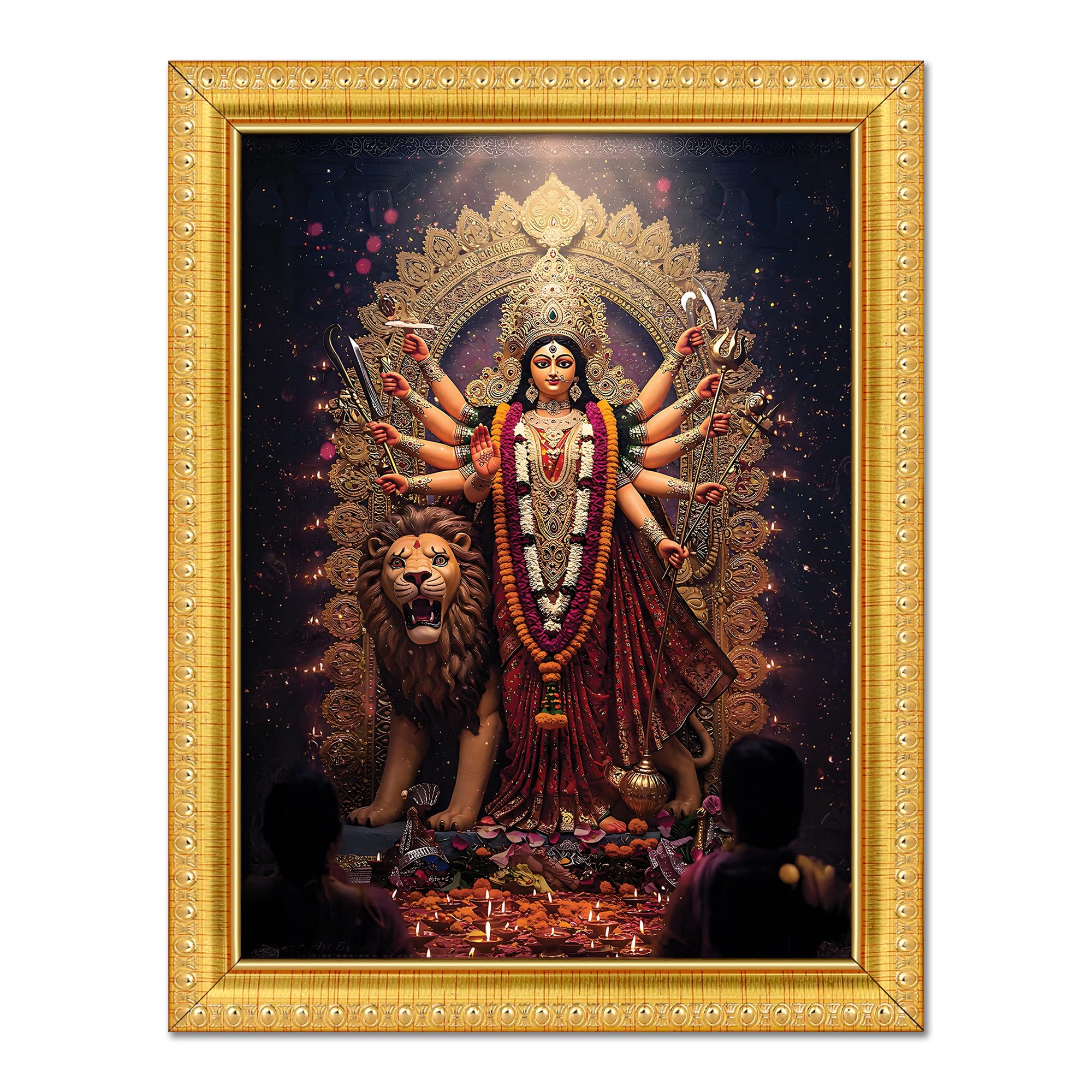 Durga Maa Photo Frame - Divine Wall Art -10