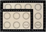 Silicone Baking Mats 3 Pack, Non-Stick Heat Resistant Reusable Baking Sheets with Measurement Markings, 16.5x11.5 in & 11.5x8.5 in