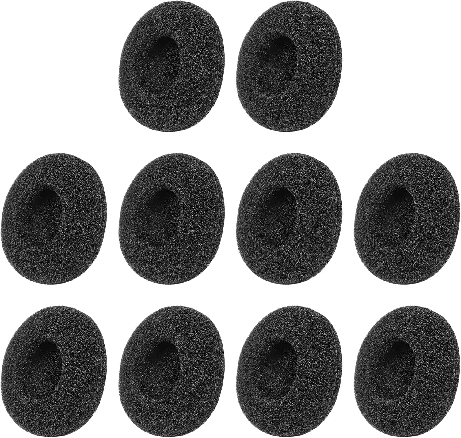 uxcell Replacement Earbud Tips Pads, Soft Sponge Ear Tips Buds for Earphone Headsets Accessories, Small 3.5cm Foam Cushions Eartips Headphone Covers Protector, 10 Pcs Black