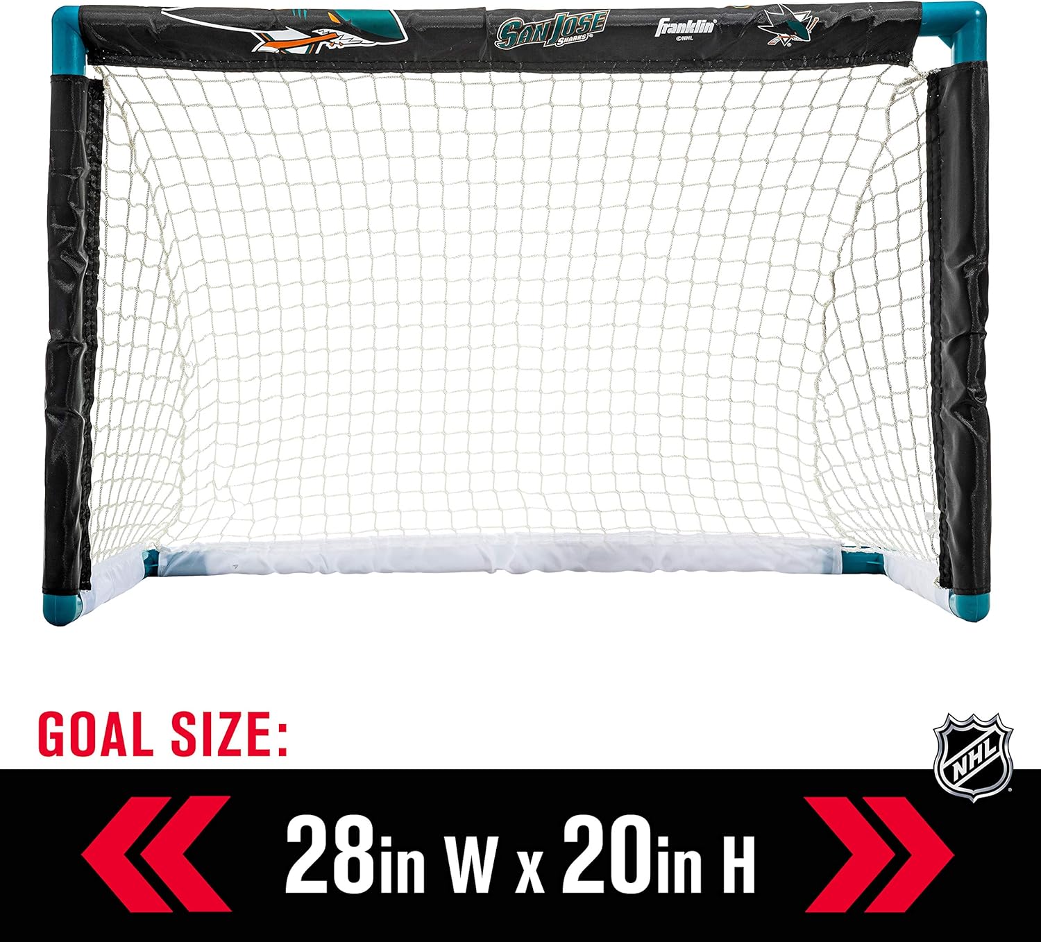 Franklin Sports NHL Mini Hockey Set - Kids Indoor Knee Hockey Goal, Ball, + 2 Stick Combo - Youth Team Indoor Toy Set - Official - Ages 3+