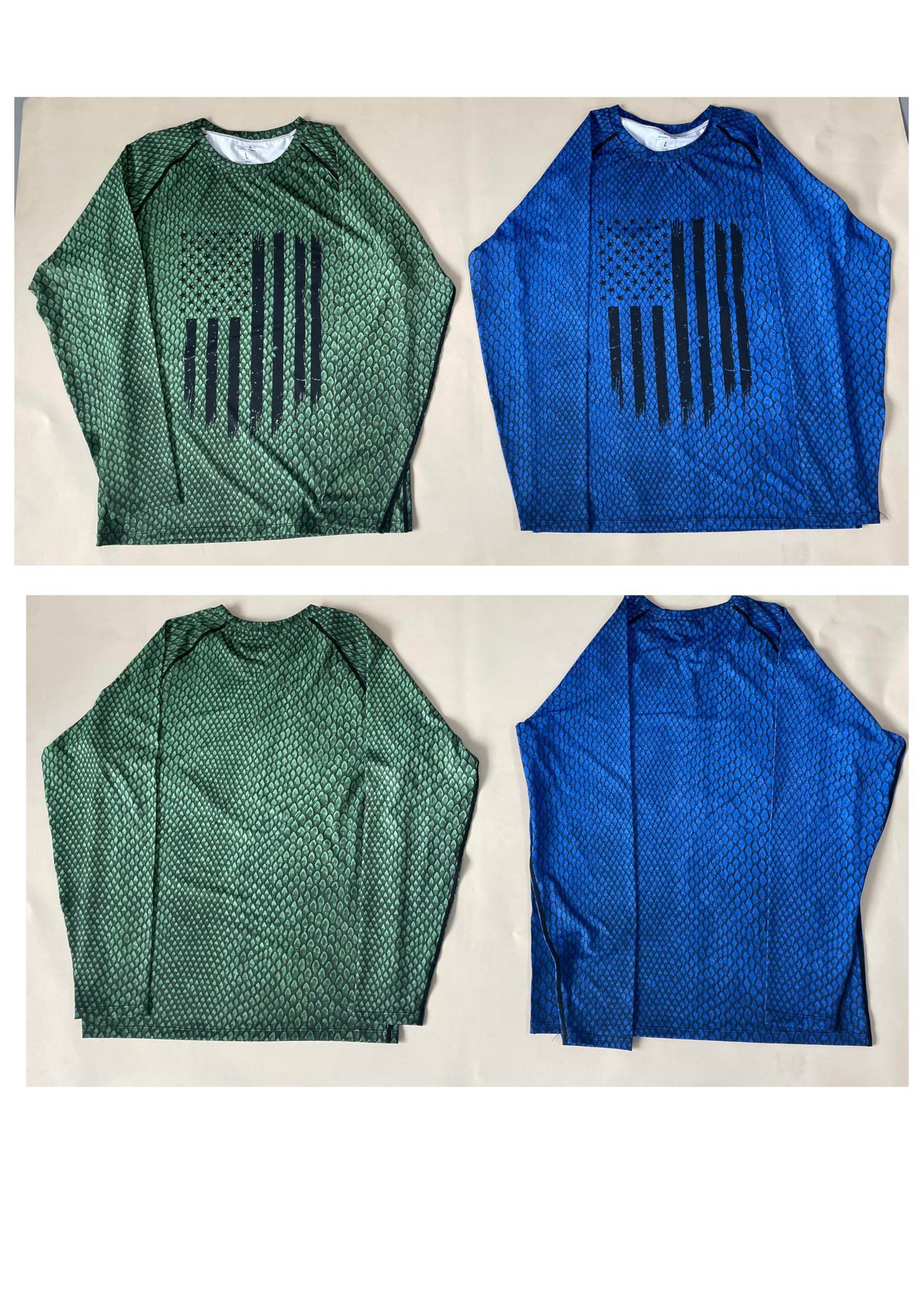 Custom Snakeskin Long Sleeve Compression MMA BJJ Wrestling Cross Training Rash Guard