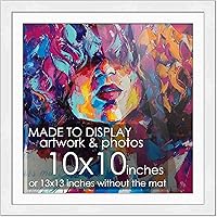 Vista 91 de Marco de madera negra de 9 x 9 pulgadas con paspartú blanco Con paspartú de 12 x 12 a 9 x 9 pulgadas Protector inastillable acrílico UV