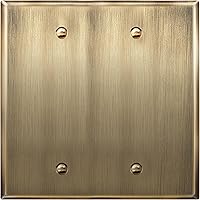 Vista 14 de LIDER Placa de pared de metal en blanco, cubierta de salida de acero inoxidable, resistente a la corrosión, tamaño mediano de 1 cuadrilla, 4.88 x