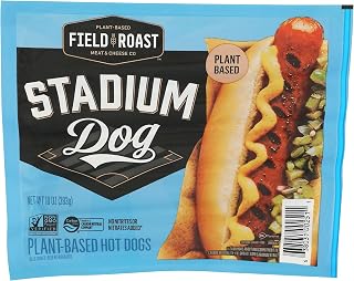 Field Roast Signature Stadium Plant-Based Vegan Hot Dogs, 10 oz - Hardwood Smoked, Juicy Meat-Free Alternative