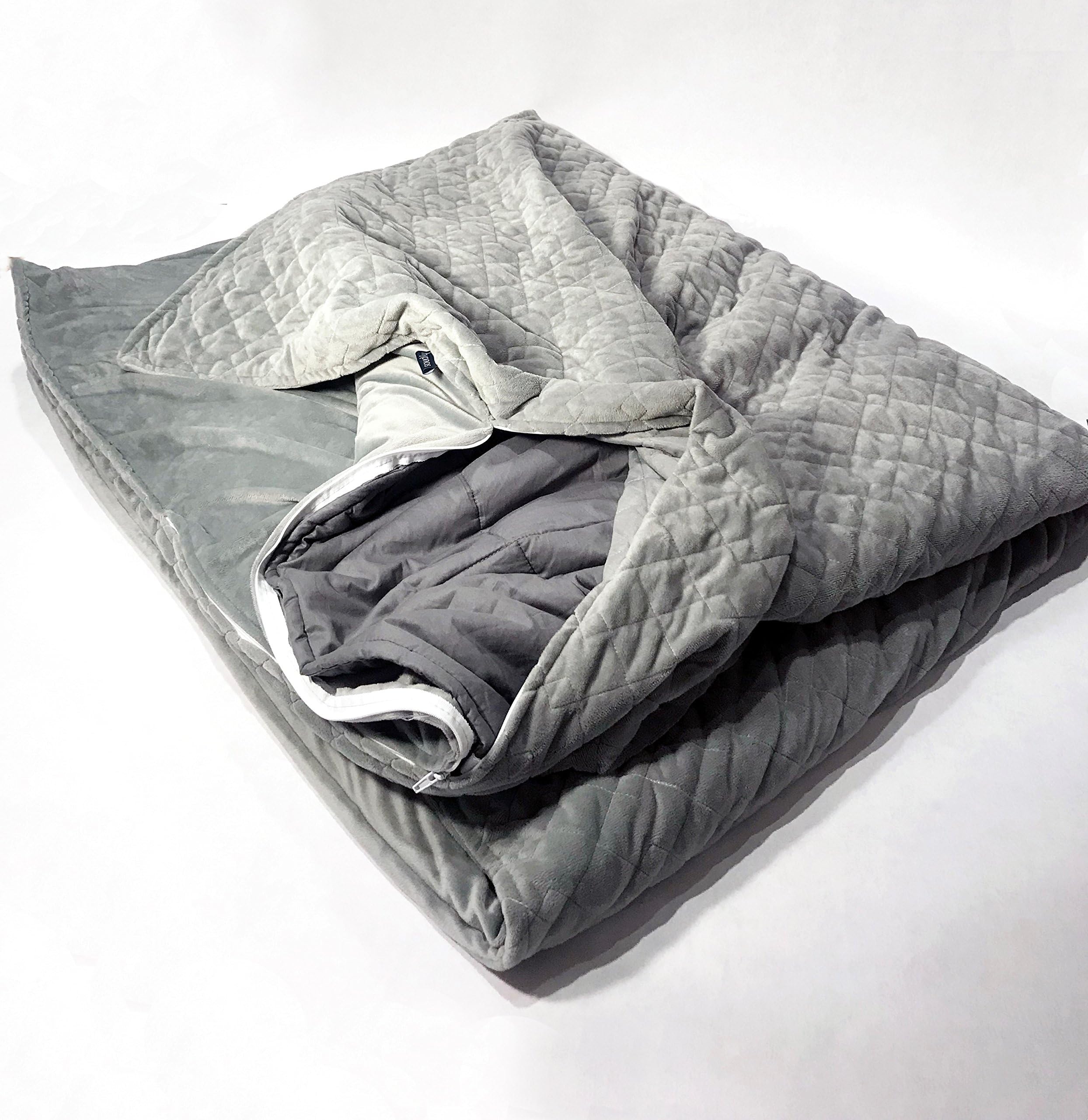 Weighted Blanket with Removable Micro-Fleece Cover by Hypnos - 60" x 80" 20 lbs.
