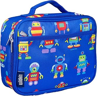 Wildkin Kids Insulated Lunch Box for Boys and Girls, Perfect Size for Packing Hot or Cold Snacks for School and Travel, Patterns Coordinate with Our Backpacks and Duffel Bags One Size Blue W33112