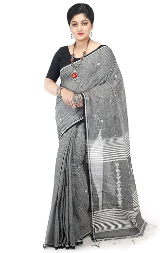 BENGAL HANDLOOM Exclusive Premium Hanspun & Hand Weave Jamdani Work Saree for Women