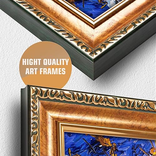 Miniatura 789 de A&T ARTWORK The Starry Night de Vincent Van Gogh. Tamaño del marco: 36 x 30 pulgadas, tamaño de la imagen: 30 x 24 pulgadas, reproducciones clásicas