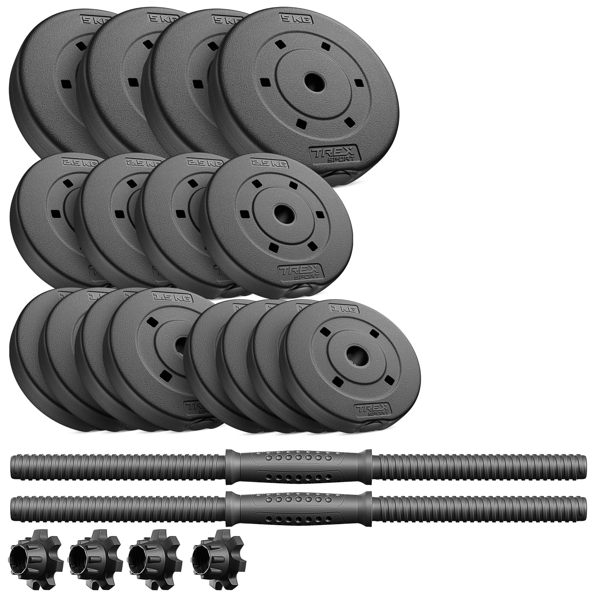TREX SPORT Hanteln Set | Kurzhanteln 2er Set | 20kg 40kg Hantel Dumbbell Set