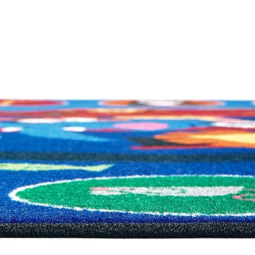 Miniatura 4 de Carpets for Kids KID$Value Plus 80006 Noah's Voyage Circletime - Alfombra para aula, 6 x 9 pies, ovalada, color azul