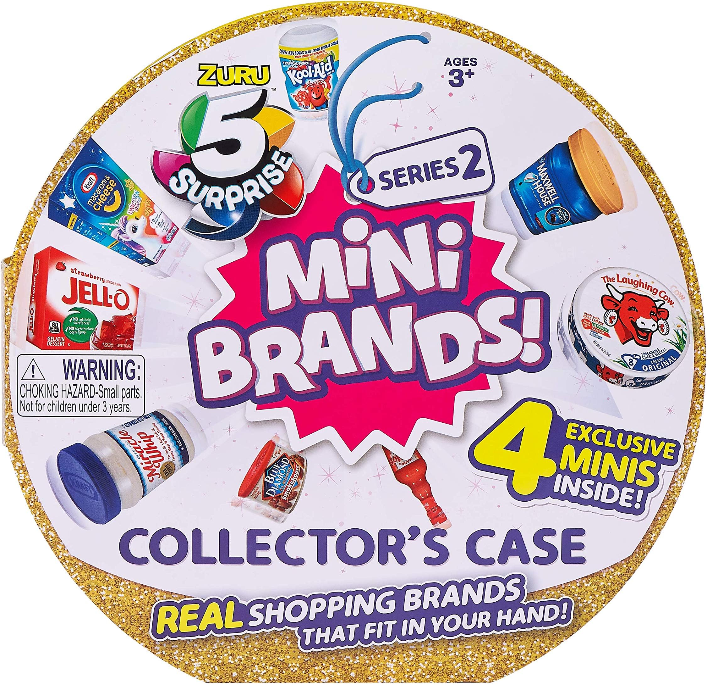 5 SURPRISE Mini Brands Collector's Case Series 2 Comes with 4 Exclusive Minis 4 Exclusive Minis by ZURU, 7785, multi