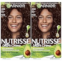 Vista 24 de Garnier Color de Cabello Nutrisse Crema Nutritiva, 10 Negro (Regaliz) Tinte Permanente para el Cabello, 1 Unidad (El Empaque Puede Variar)