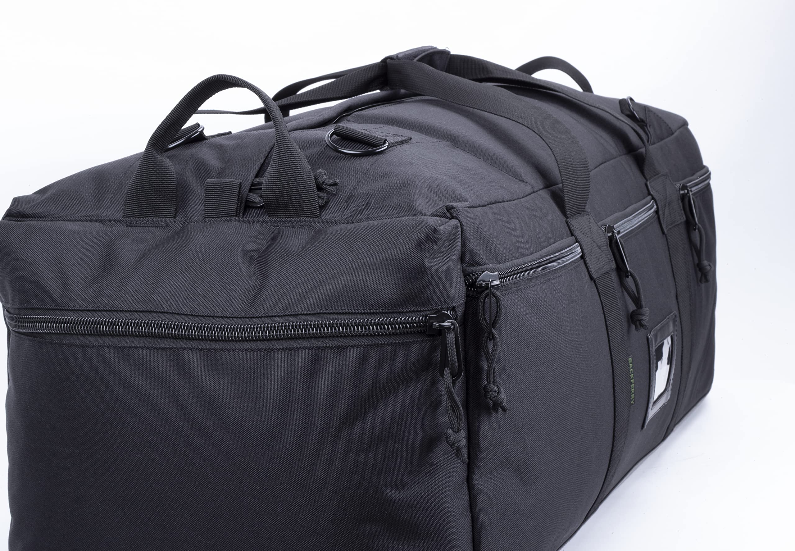 Duża wojskowa torba marynarska Army Holdall Bag torba podróżna Duffel Bag z odpinanymi paskami plecaka na ramię 80 litrów, Czarny, Torba podróżna