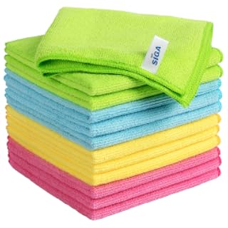 MR.SIGA Paños de limpieza de microfibra, toallas de microfibra sin rayas | Toallas de limpieza reutilizables ultra absorbentes y de alta densidad para cocina, automóvil, vidrio y superficies