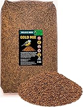 Bird Seed - Gold Mix Deluxe, No Waste Wild Bird Food, Ideal for Filling the Seed Box with Nutrient-Rich Sunflower, Oats, Nuts, Dates, Millets and Mealworms (Small 2 Kg)