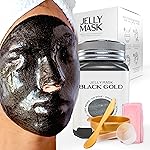 Jelly Mask Jar Black Gold Salicylic AC BHA Peel-Off Face Care Rubber Mask | 23 fl oz Skin Care Moisturizing Gel Mask Jar Spa Set