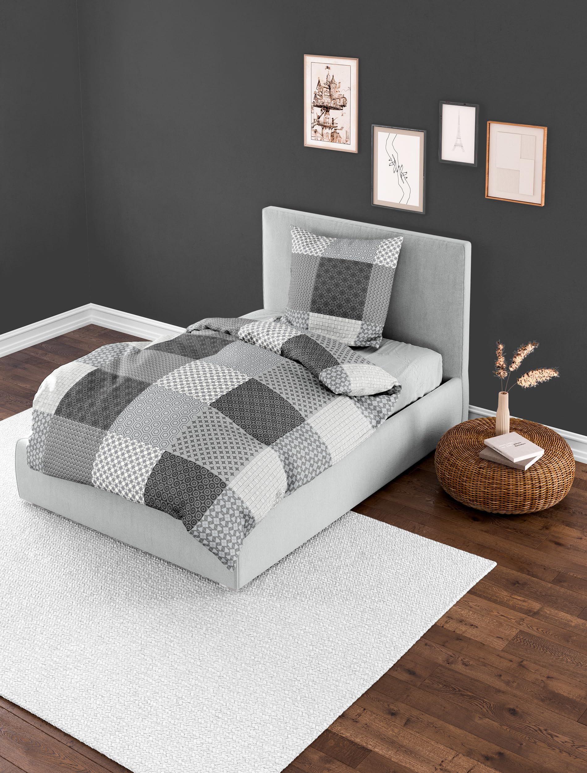 Bed Modern Barock Blauw 180x200cm Fluweel / Ventura Design - Ventura Design