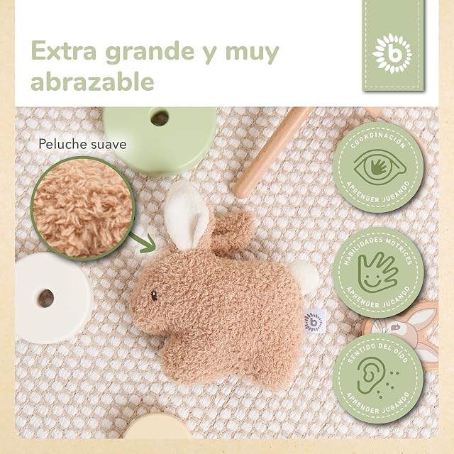 Foto 4 de 7 de Bieco Peluche conejo Fine con sonajero de bouclé