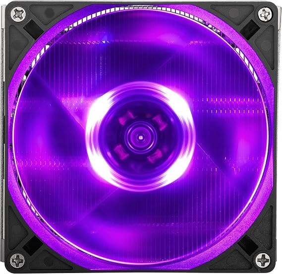 Cooler Master MasterAir G200P Low-Profile CPU Cooling System - 39.5mm Mini-ITX/SFF Clearance, High-Performance 92mm RGB Fan, 2 Copper Heat Pipes - AMD/Intel Compatible