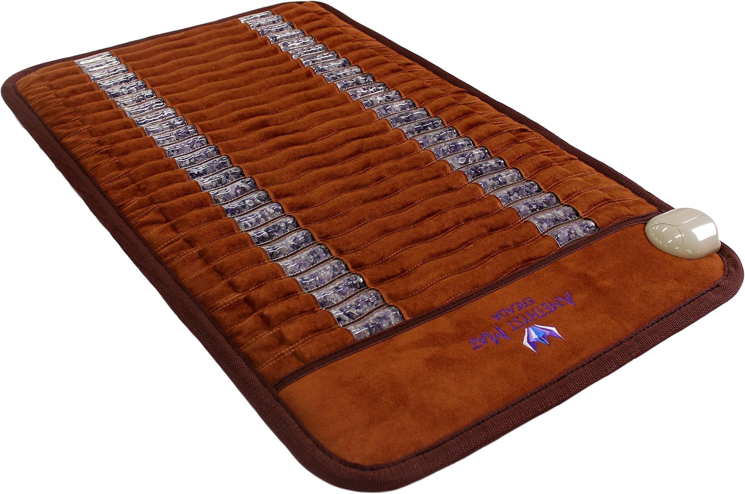 Ereada Infrared Amethyst Mat Mini 32"L x 20"W - Adjustable FIR Heating Pad 86-158°F with Natural Crystals - Negative Ions - No EMFs - 2-Year Warranty for Professional Use - Original Korea Manufacturer