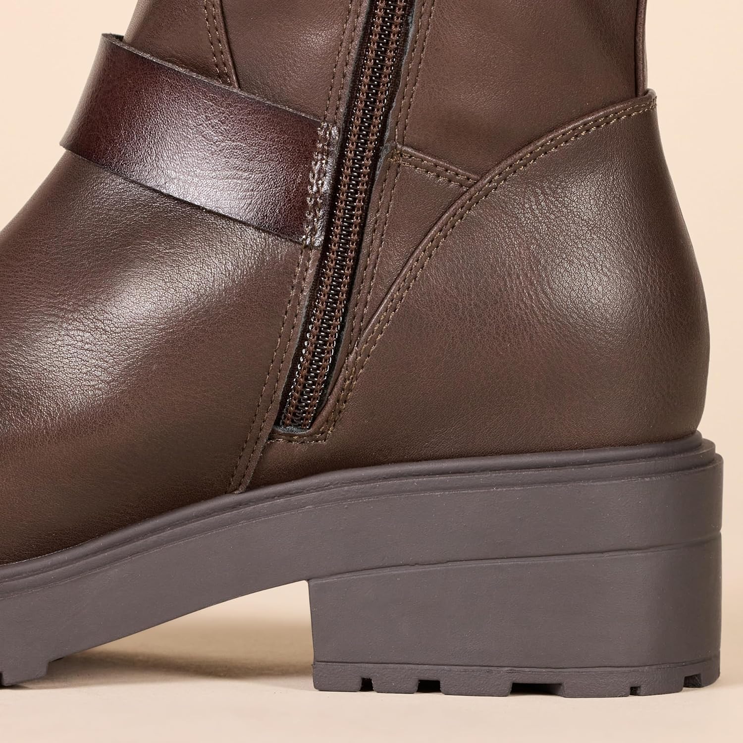 Amazon Essentials Women's Mid Calf Cropped Biker Boot - Image 5