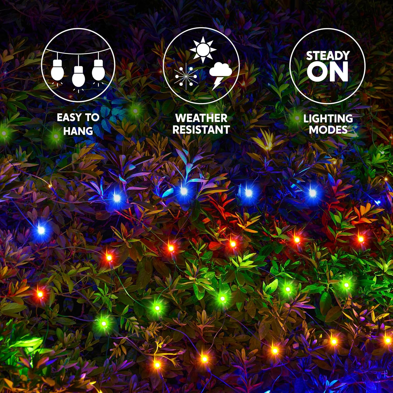 JOYIN 100 LED Christmas Net Lights,4X 6FT Christmas Mesh Lights with 8 Modes, Connectable, Waterproof for Bushes Trees Yard Indoor Outdoor Xmas Decorations (Multicolor)