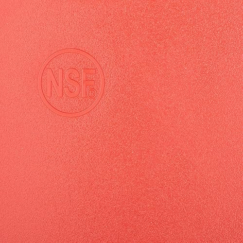 Miniatura 3 de Tabla de cortar de plástico comercial, NSF - 18 x 12 x 0.5 pulgadas, Rojo