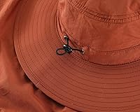 Vista 91 de Home Prefer Sombrero para sol para el aire libre con protección UV, secado rápido, unisex con solapa para proteger el cuello Negro