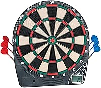 Franklin Sports Electronic Soft Tip Dartboard with Digital Scoreboard, 65 Games & 6 Darts - Family Fun Dart Board Set