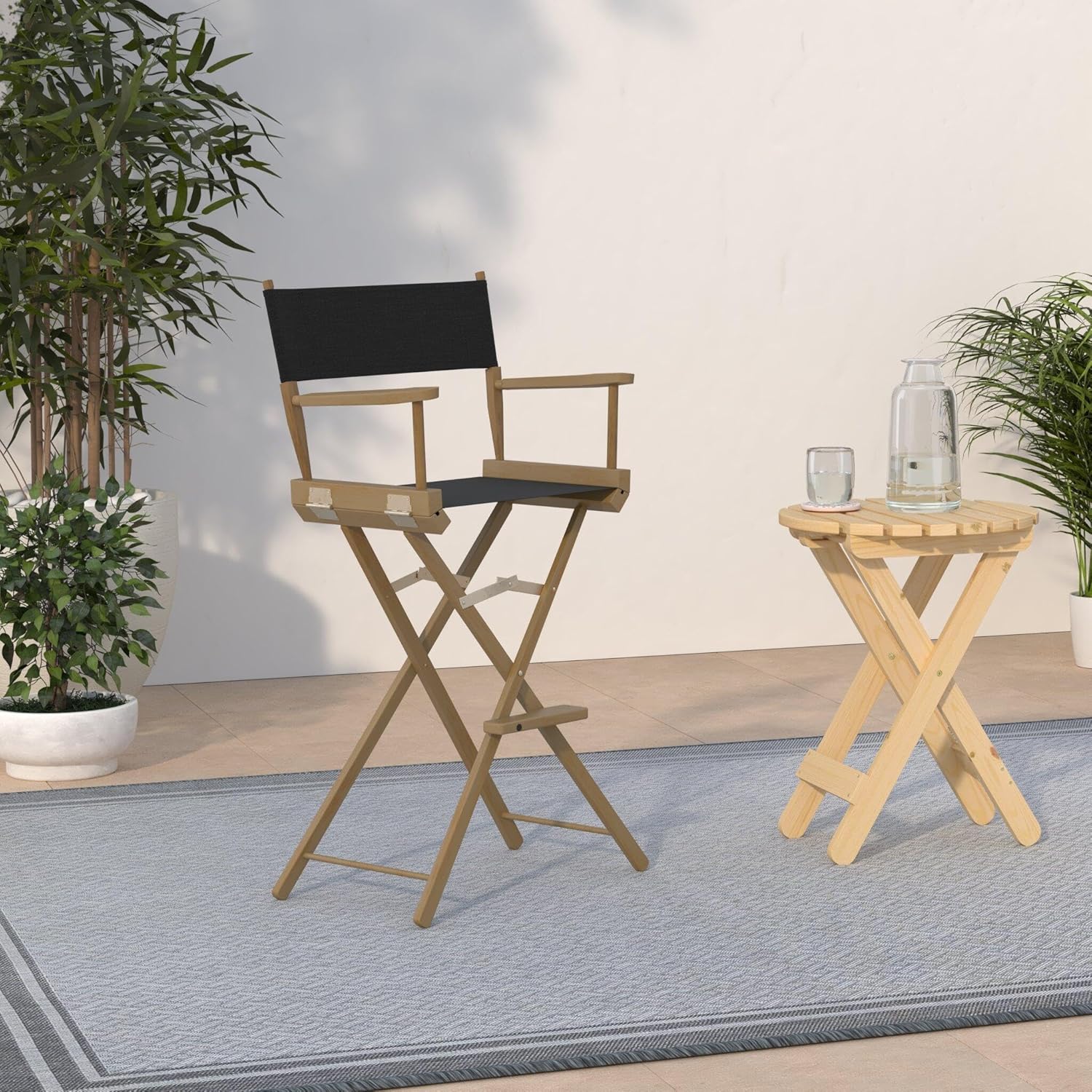 Mesh Directors Chair Replacement Cover (Round Stick) - Black