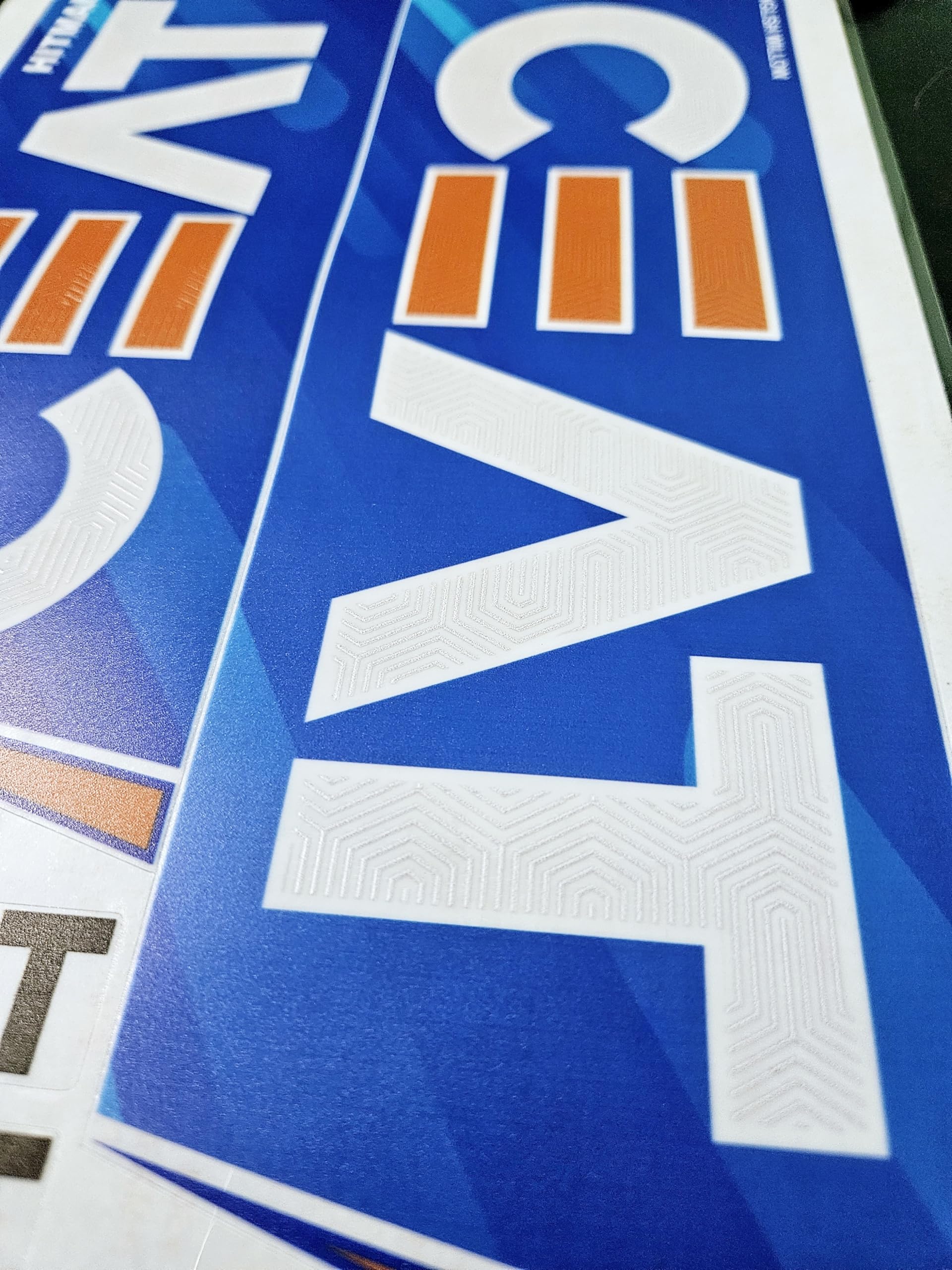 AYN Adesivo per mazza da cricket 4D digitale in rilievo inglese in fibra di salice, accessori sportivi, CEAT Rohit Sharma blu