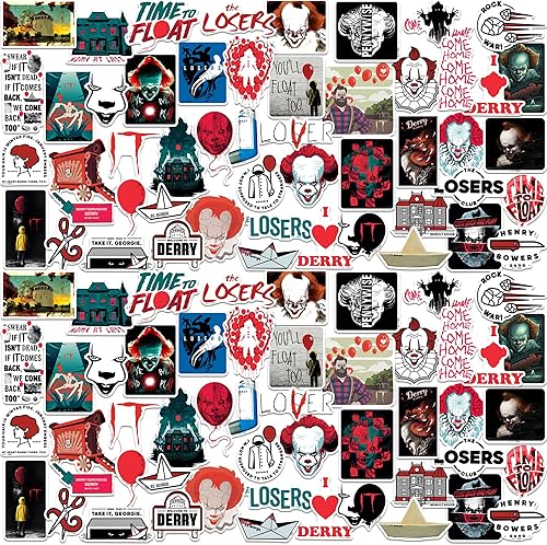 IT 2 IT - Paquete variado de calcomanías de vinilo grandes de lujo, para laptop, botella de agua, álbumes de recortes, tableta, monopatín,