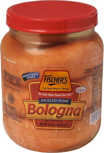 Fischer's Pickled Rope Bologna Packed In Vinegar Pickle, 2.5 Pound