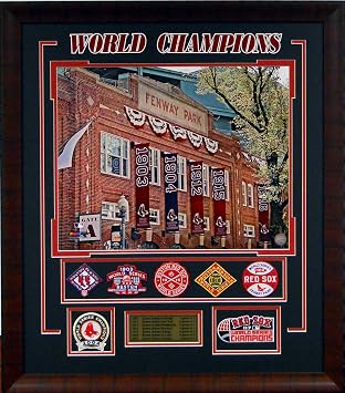 Baseball - Fenway Park Facade with World Series Patches Framed Picture SKU #2026