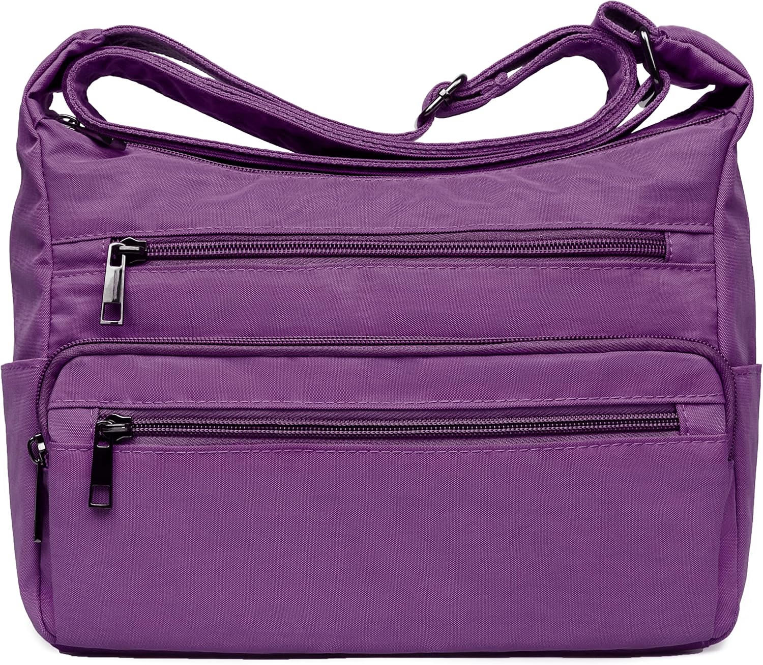 VOLGANIK ROCK RFID Purses for Women Fabric Nylon Multi Pocket Crossbody Bag Ladies Travel Handbag