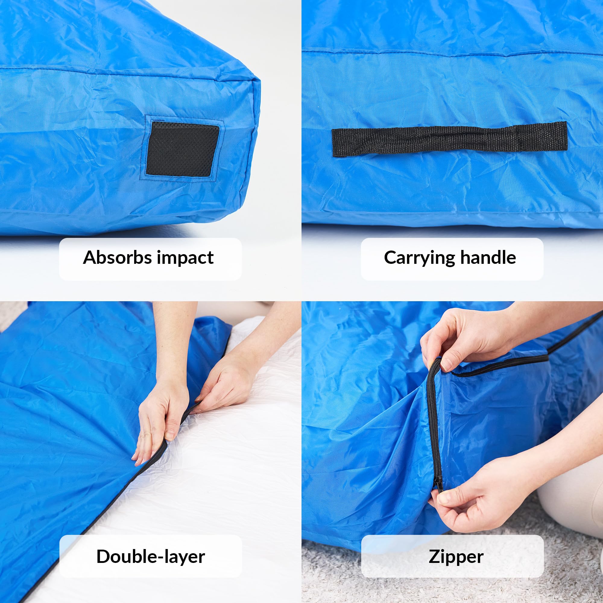 Alfombra Sensorial Crash Pad para Niños | Grande 152 x 152 cm o 122 x 91 cm | Colchoneta para Autismo | Tapete de Espuma para Saltar y Jugar | Crash Mat para Niños | Gimnasia Escalada y Bouldering