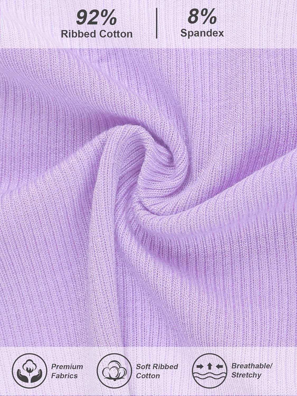 Women's High Waist Breathable Seamless Sport Ribbed Cotton Thong Panties No Show Underwear Plus Size - Image 5