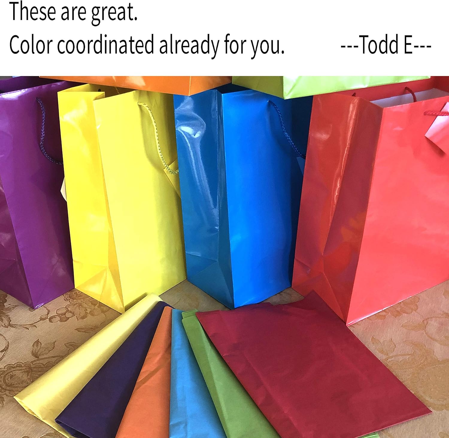 Black Friday Sale 2022 Adorox 12 Assorted (13 h x 10 w x 4 1/2 d) Bright Neon Colored Party Present Paper Gift Bags Birthday Wedding All Occasion