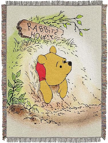 Miniatura 3 de Disney Winnie the Pooh, "Flower Power" - Manta tejida para tapiz, 48 x 60 pulgadas, multicolor