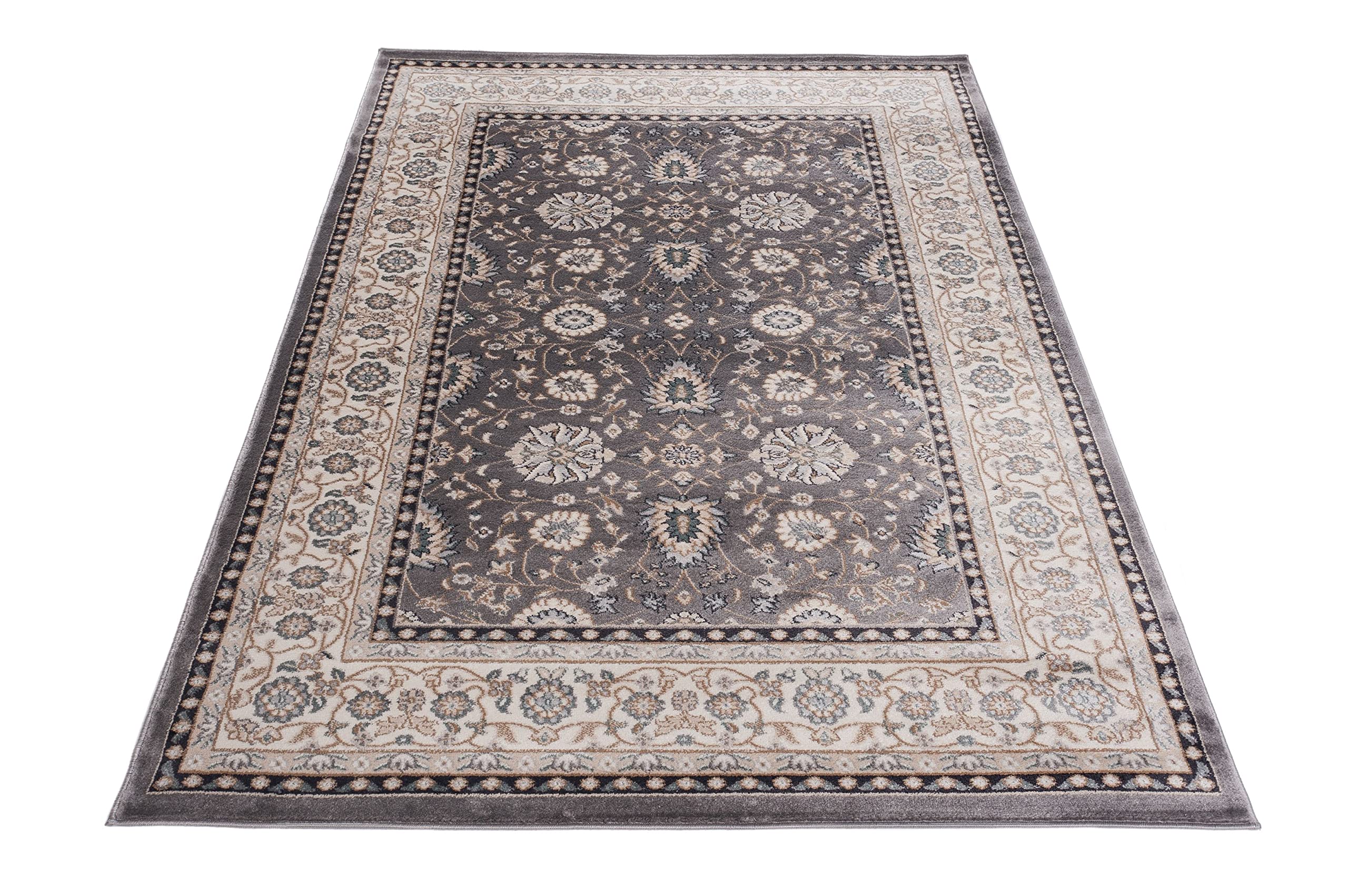 Mazovia Tappeto Corridoio 160x220cm Antracite Grigio Classico Tradizionale