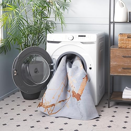 Miniatura 6 de Safavieh Tacoma Collection - Alfombra decorativa, 3 x 5 pies, color gris y beige, diseño abstracto, no desprende pelusa y de fácil cuidado, lavable