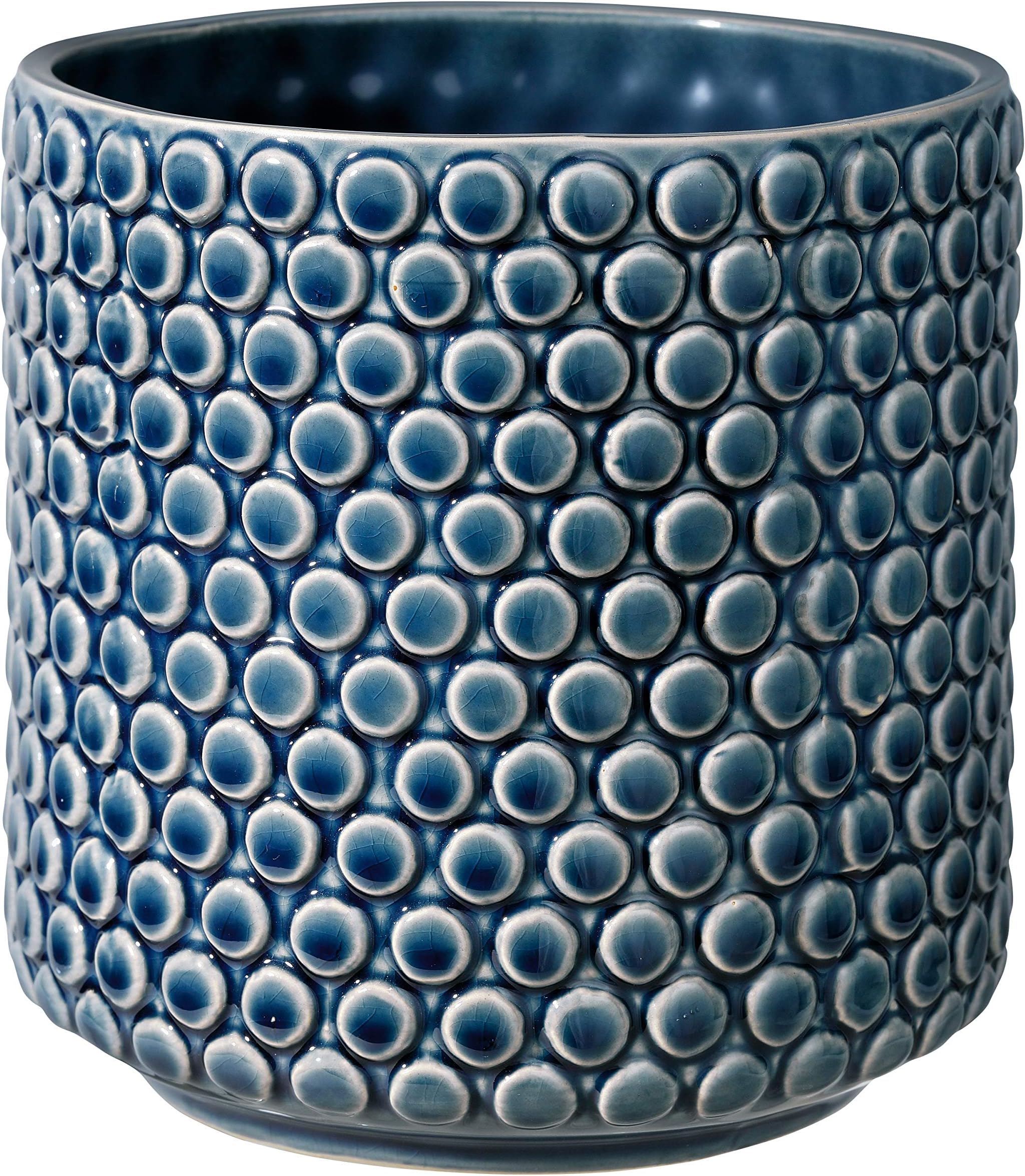 Ivyline Como Vaso In Ceramica Turchese - Diametro 18cm X Altezza 22cm - Fatto A Mano Impermeabile