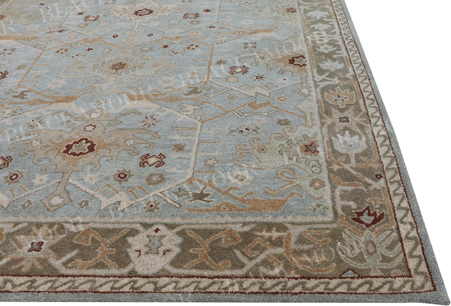 Blackamoor Channing New Handmade Woolen Tufted Rug Masterpiece Design Fine Wool Pile,Durability Ideal for Living Rooms | All Charges are Included in The Final Price (2'.6" x6' Runner (80cm x 180cm))
