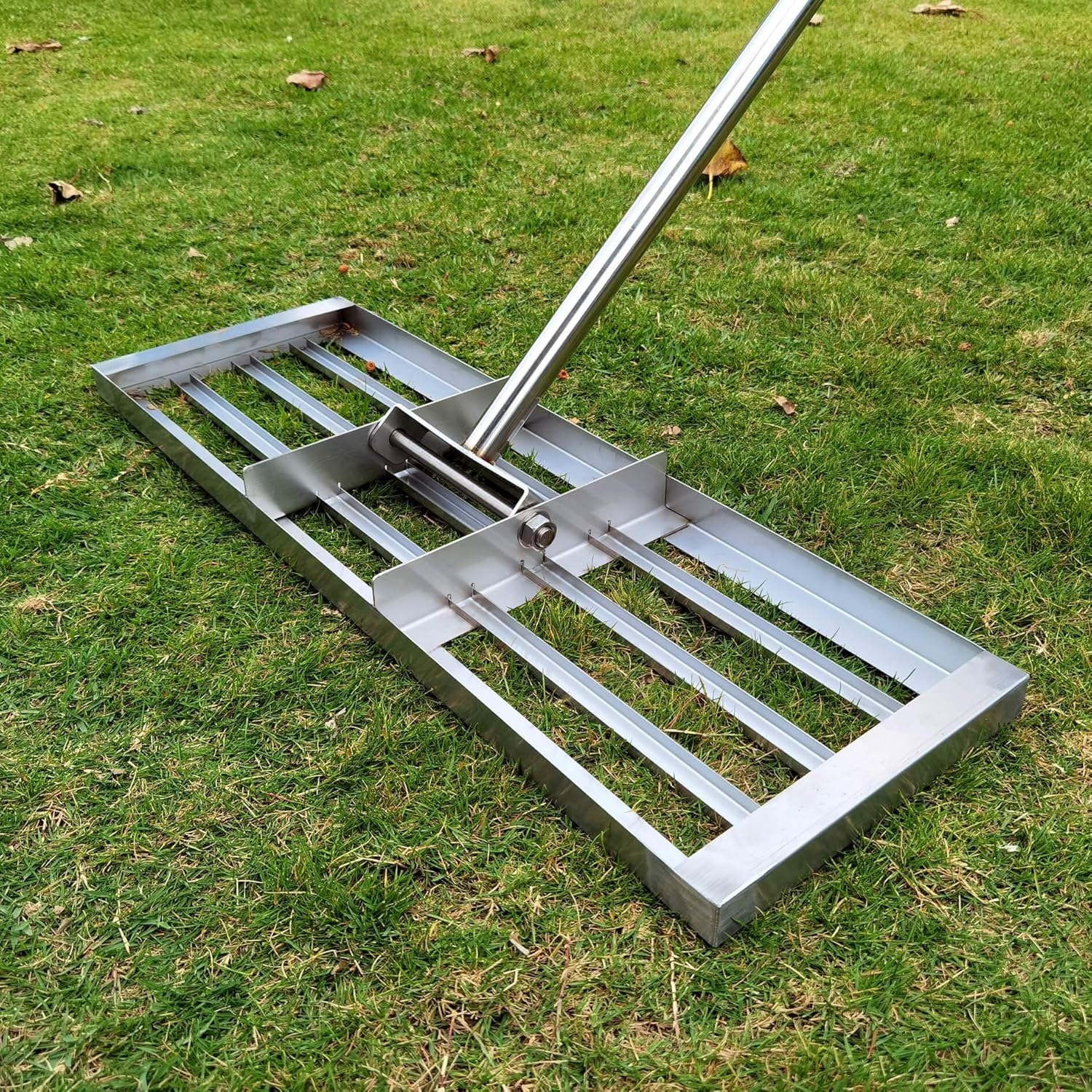 Leveling Lawn Rake Stainless Steel 30'' x 10'' Lawn