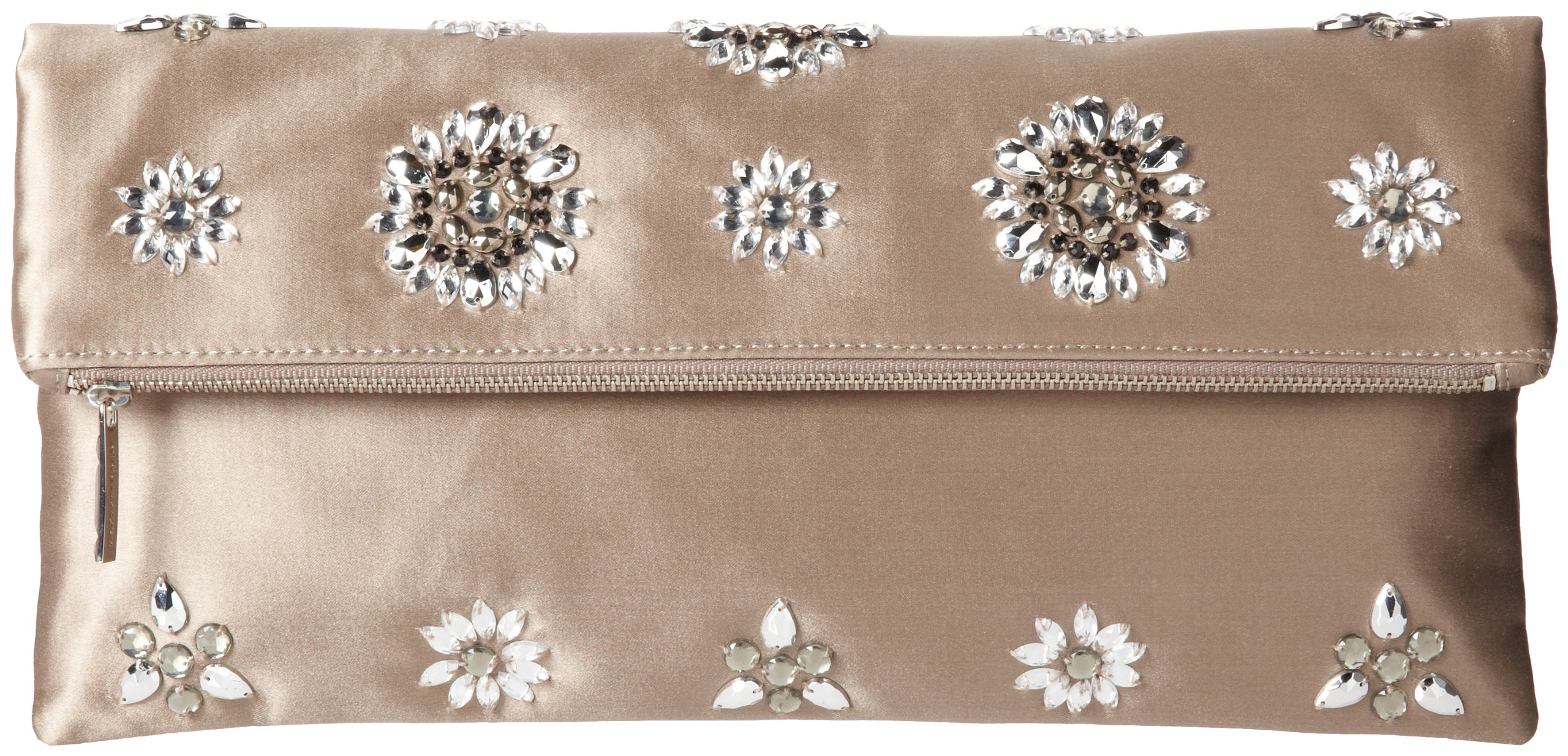 BCBG Amelie Flower Jeweweld Foldover Clutch