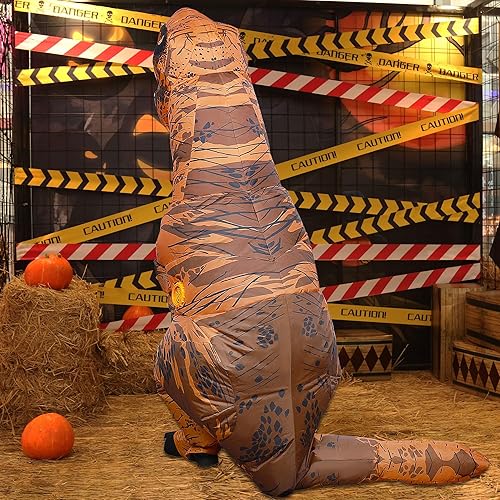 Miniatura 7 de Lulu Home Inflatable T-Rex Costume for Boys Girls Dinosaur Themed Party Trick or Treat Activity