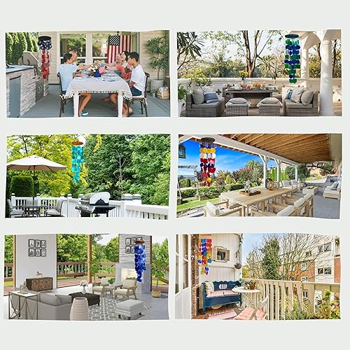 Miniatura 5 de Bellaa 24896 Móviles de viento hechas a mano para decoración del hogar, regalos para el jardín