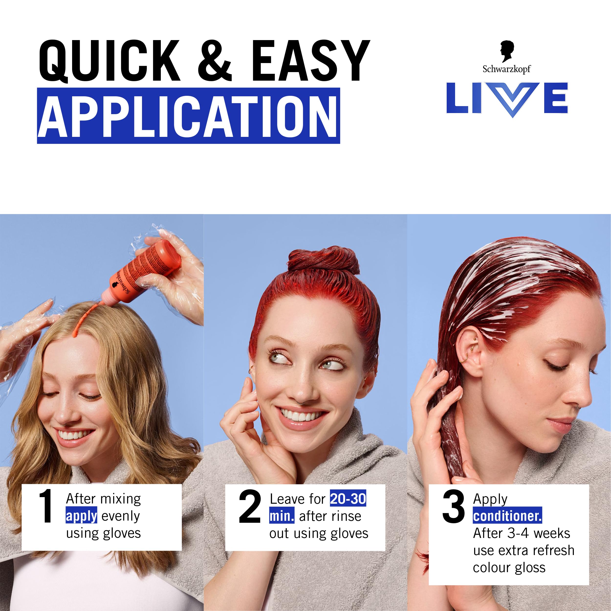 Schwarzkopf LIVE Intense Colour B11 Frosty Blonde, Long-lasting Permanent Blonde Hair Dye, For Lighter Hair, With Extra No-Brassiness Gloss — view 7