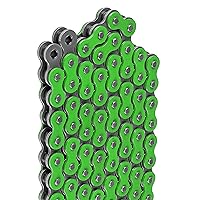 Vista 4 de Caltric Cadena de transmisión verde de 525 eslabones de 120 eslabones compatible con ATV/UTV/Quad/Side X Side/Motocicleta/Dirtbike/con remache